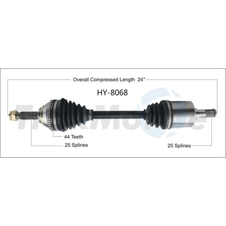 Surtrack Axle Cv Axle Shaft, Hy-8068 HY-8068